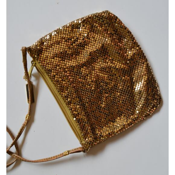 Whiting & Davis Gold Mesh Mini Crossbody Bag - Picture 3 of 6